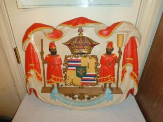 Vintage Large Hawaiian Royal Crest Plaque