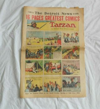 3 1931 Oct.  4 11 18 Color Sunday Comics Detroit News - Tarzan Harold Foster