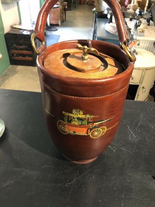 Vintage Leather Loyal Papeete Brigade Fire Ice Bucket