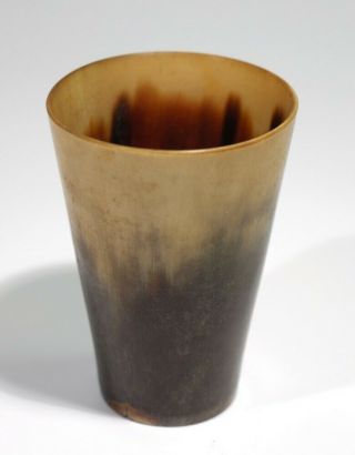 Scottish Antique Tapered Cylindrical Cow Horn Cup