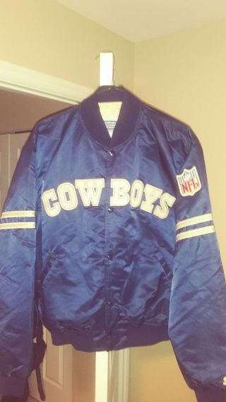Vintage Dallas Cowboys Throwback Satin Starter Jacket Xl Nfl