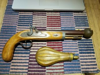 Connecticut Valley Arms Inc.  Black Powder Only.  50 Cal With Brass Powder Horn
