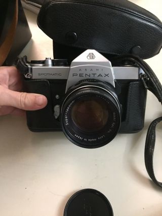 Vintage Pentax Asahi Japan 35mm Camera Lens & Case