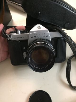 Vintage Pentax ASAHI Japan 35mm camera lens & case 2