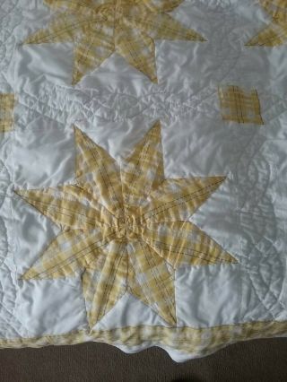 Handmade Yellow Quilt From Pa Amish 55 x 57 inches 2