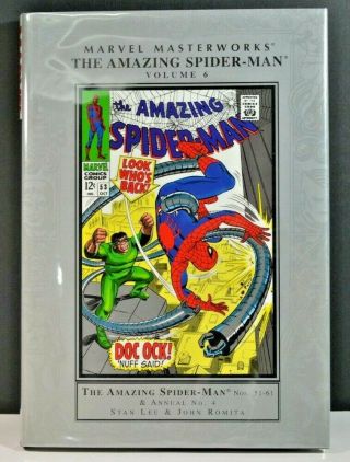Marvel Masterworks Spiderman Vol 6 51 - 60 Hc 1st Edition 1st Print