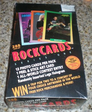 1991 Brockum Rockcards Rock Cards Series 1 Complete Box W/ Poison & Crue