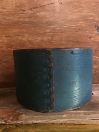 Wonderful Blue Paint Antique Primitive Dry Measure Pantry Box Aafa