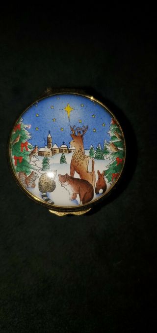 Halcyon Days Neiman Marcus Christmas 2005 " Do You See What I See " Enamel Box