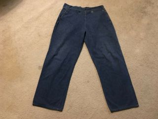 Vintage Ww2 40s U.  S Denim Navy Sailor Pants Good Cond 35/30