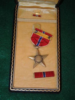 Wwii Us Army Named & Engraved Bronze Star Medal 34th Infantry Division Italy Cib