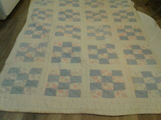 Vintage Handmade Quilt Full Size Hand & Machine Sewn