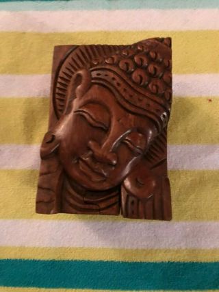 Thai Buddha Puzzle Box Wooden Secret Stash Trinket Keepsake Suar Wood