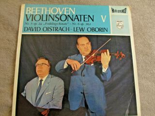 Beethoven Violin Sonata No.  5 Oistrakh / Oborin Philips Records Stereo Holland