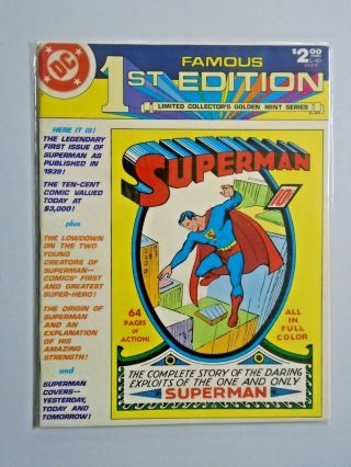 Dc Treasury C - 61 Famous First Edition Superman B&b 7.  5 (1979)