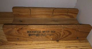 Rockwood Wood Miter Saw Box Collectible Tools Guc Solid Pre - Owned