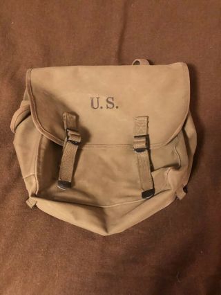 Ww2 Airborne Paratrooper Rubberized Musette Bag 1943