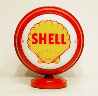 Shell Lighted Mini Gas Pump Globe Red Body Gasoline Oil Automobile Beer Pop Sign
