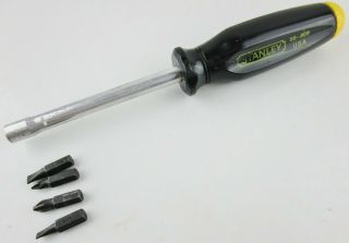 Stanley 66 - 809 Usa Multi Bit Screwdriver Phillips Flat Head Storage Handle Tool