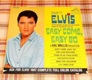 Elvis Presley Easy Come Easy Go Love Machine 45 Picture Sleeve Rca Epa - 4387