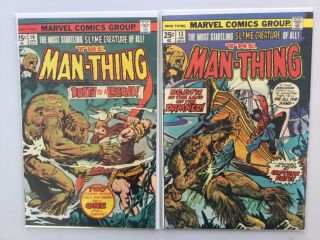 Marvel 1974 The Man - Thing 13 - 21 Not Complete Buscema Spider - Man Thing