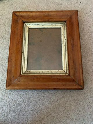 Antique Birds Eye Maple Picture Frame 1850 - 1900 Example