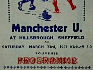 Manchester United V Birmingham Fa Cup Semi Final 1957 Hillsborough Sheffield