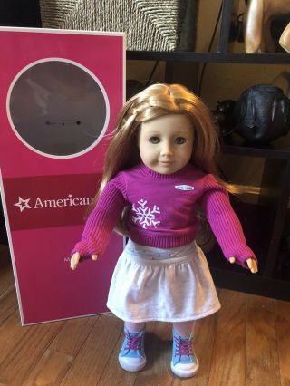 American Girl Doll Mia 18 Inch And Book - Displayed