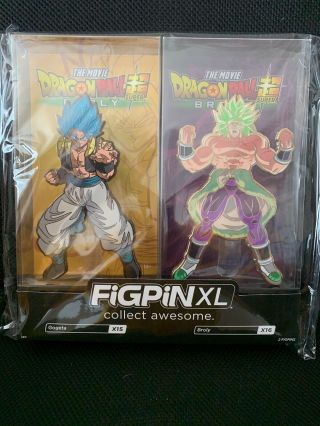 Funimation Figpin Xl Gogeta & Broly Dbz Dragon Ball Z 2 Pack Sdcc 2019 Exclusive