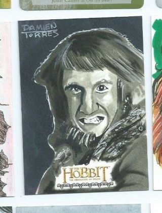 The Hobbit The Desolation Of Smaug Sketch Card Damien Torres