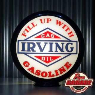 Fill Up With Irving Gasoline - 13.  5 " Gas Pump Globe - Made By Pogo 