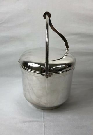 Reed & Barton Round Silver Plated Ice Bucket With Insert 8 " X 13 " Modern