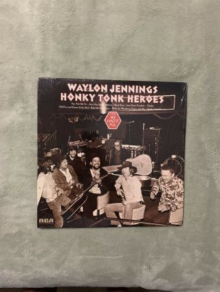 Waylon Jennings Honky Tonk Heroes Promo Shrink Og Vinyl Lp Rare Orange Rca