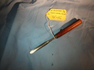W Butcher Uk Steel 3/8 Inch Tang Wood Chisel Gouge Antique Vintage Old Wood Tool