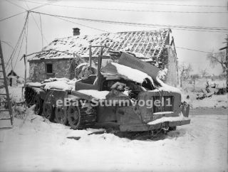 Wwii Photo Negative Captured German Sdkfz Tank Truck Wehrmacht 2