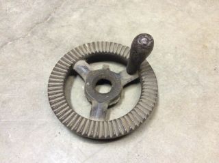 Vintage Blacksmith Post Drill 6 In.  Advance Wheel - Parts