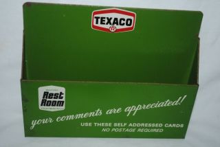 Texaco vintage restroom comments card holder PLUS Texaco men ' s room key fob 2