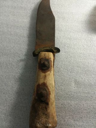 Vintage Bone Handle Fixed Blade Knife