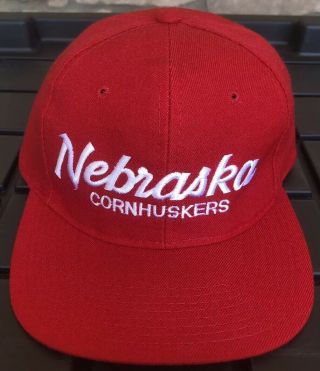 Euc Vintage Nebraska Cornhuskers Sports Specialties Script Snapback Hat Cap
