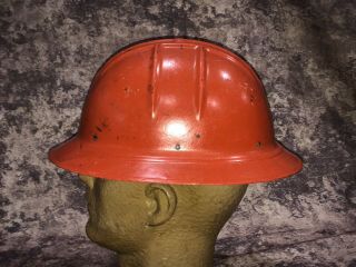 Vintage Fiberglass Jackson SH - 1 Orange Hard Hat 3