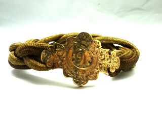 Antique Victorian 15ct Gold Mourning Hair Bracelet C1860.  F139f