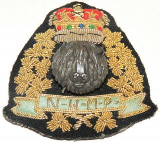 Obsolete Nwmp North West Mounted Police Field Service Cap Badge Bison R A R E