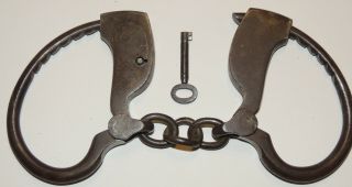 OBSOLETE 1882 RARE NWMP North West Mounted Police Tower Handcuffs cuffs rare 3
