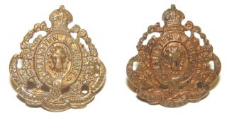 Ww1 Cef Nwmp Rnwmp Royal North West Mounted Police Matched Collar Pair