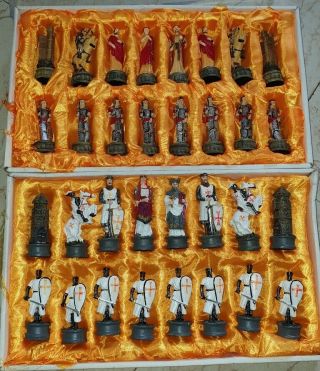 Old Vintage Complete Chess Set From India 1997