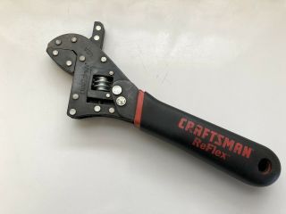 Craftsman Reflex Adjustable Wrench 45782 8 " Made In Usa Spring Loaded Flex Head