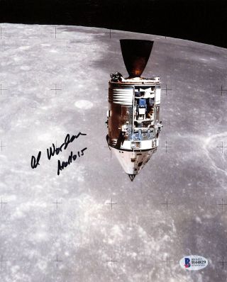 Alfred Warden Apollo 15 Nasa Astronaut Authentic Signed 8x10 Photo Bas H44829