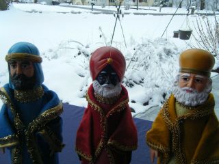Three Wise Men Vintage Christmas Bottle Art Ornate 2