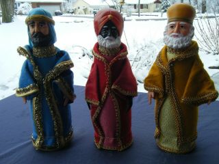 Three Wise Men Vintage Christmas Bottle Art Ornate 3