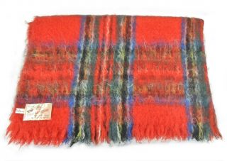 Vtg Mohair Wool Royal Stewart Tartan Craig Na Creidhe Scotland Throw Blanket